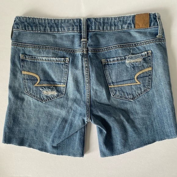 American Eagle Women’s Shorts‎ Size 2 Distressed Denim 5 Pockets Y2K Western - Picture 4 of 12